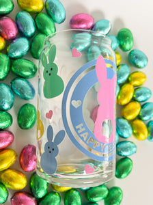 Happy Easter Glass Cup