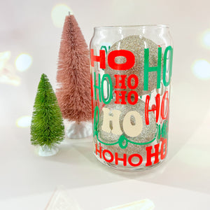 Ho Ho Ho Glass Cup