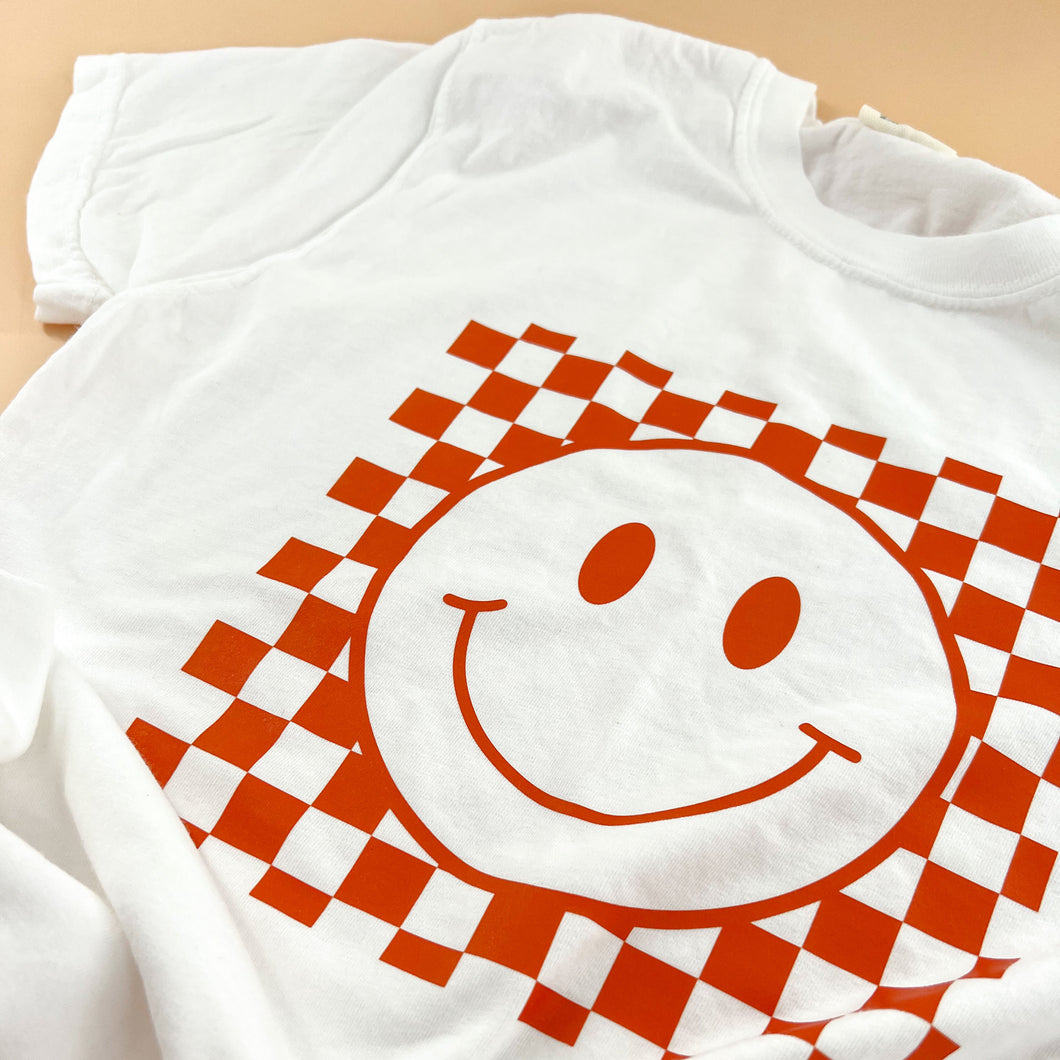 Checkerboard Smiley Tee